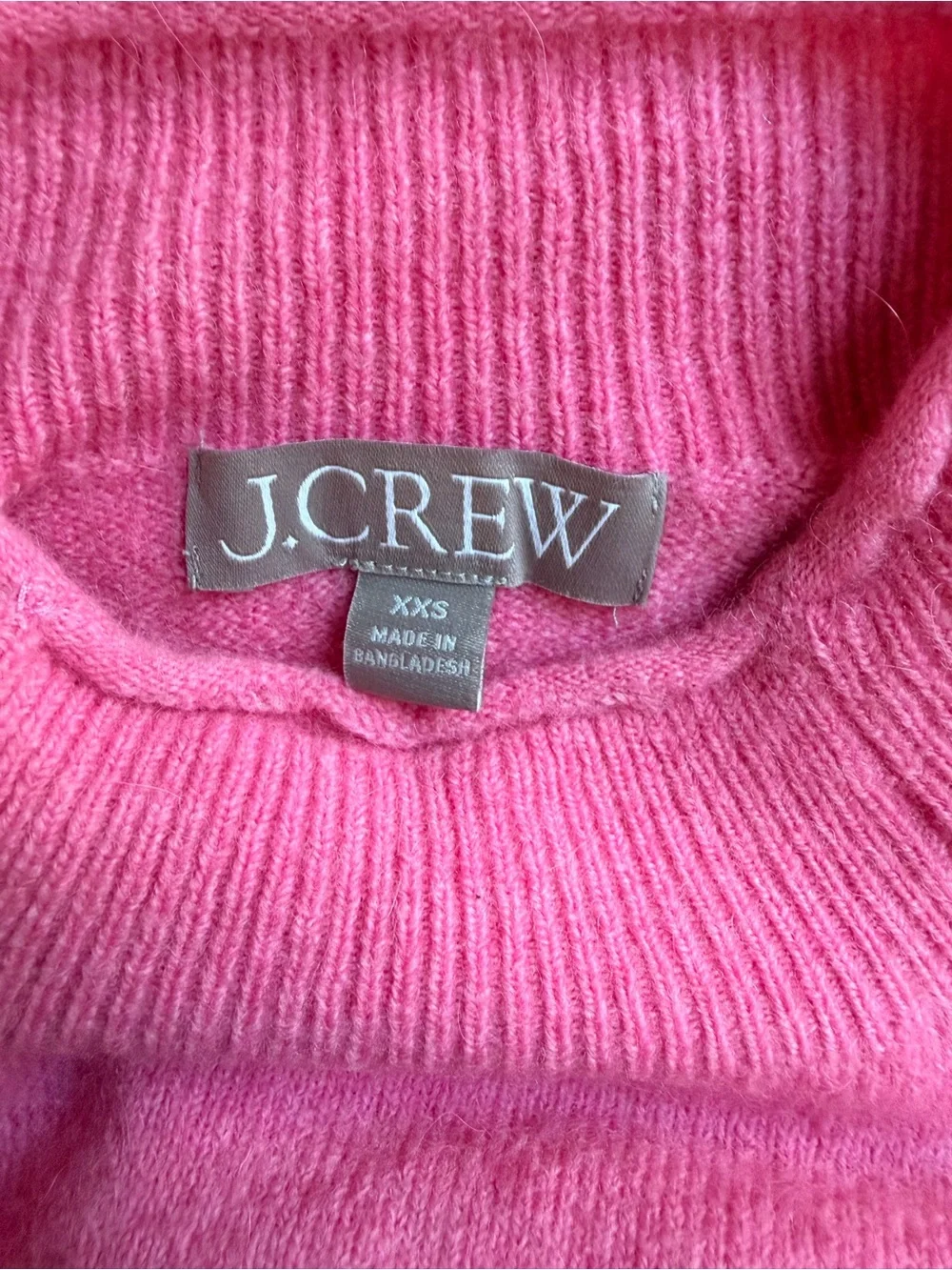 Women's Pink Cashmere-Blend Mock Neck Sweater